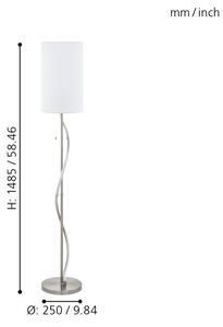 Eglo 98309 - LED Stojací lampa ESPARTAL 1xE27/60W/230V + LED/11,8W
