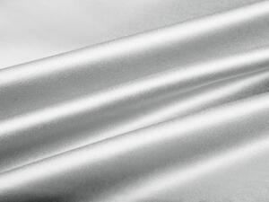 Látka polyesterový satén LUX-011 Stříbrná - šířka 150 cm