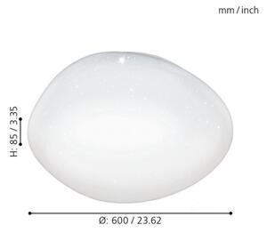 Eglo 98228 - LED Stmívatelné stropní svítidlo SILERAS-A LED/36W/230V pr.60cm+ DO