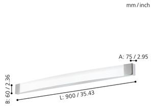 Eglo 98193 - LED Koupelnové nástěnné svítidlo SIDERNO LED/24W/230V IP44