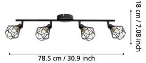 Eglo 55301 - LED Bodové svítidlo ZAPATA 4xG9/3W/230V černá