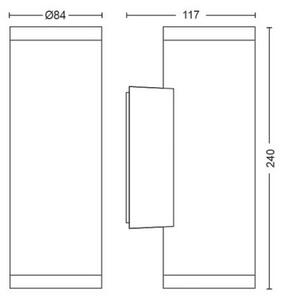 Philips 17463/30/P7 - LED RGBW Venkovní svítidlo Hue APPEAR 2xLED/8W/230V IP44
