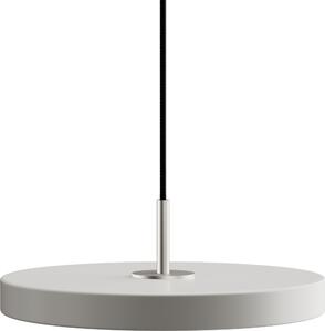 Závěsná lampa Asteria Mini se stříbrným držákem světle šedá