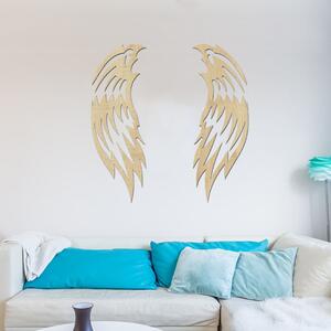 Dřevěná dekorace na zeď Andělská křídla DARK Barevný vzor: Javor, Rozměry (cm): 60x86