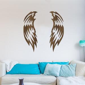 Dřevo života | Dřevěná dekorace na zeď Andělská křídla DARK | Barva: Černá | Rozměry (cm): 60x86