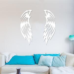 Dřevěná dekorace na zeď Andělská křídla DARK Barevný vzor: Bílá, Rozměry (cm): 60x86