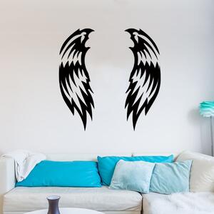 Dřevo života | Dřevěná dekorace na zeď Andělská křídla DARK | Barva: Buk | Rozměry (cm): 60x86