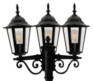 Venkovní lampa 3xE27/20W/230V IP43 2,58 m černá