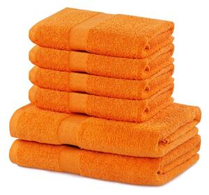 Sada 2 osušek a 4 ručníků DecoKing Ginna oranžové