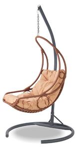 Zahradní houpací židle Flora (camel + černá). 1083010