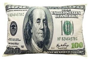 Dekorační polštář bankovka 100 Dollars - 35x60 cm