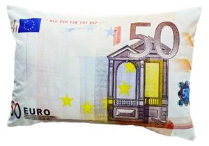 Dekorační polštář bankovka 50 EU- 35x60 cm