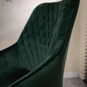 OTOČNÁ ŽIDLE, samet, tmavě zelená MID.YOU - Otočné židle, Online Only