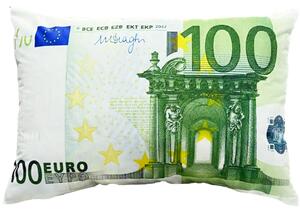 Dekorační polštář bankovka 100 EU- 35x60 cm
