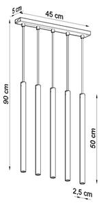 Sollux SL.0468 - Lustr na lanku PASTELO 5xG9/8W/230V bílá