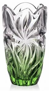 KŘISTÁLOVÁ VÁZA BOHEMIA FLORA GREEN GRADIENT 280 MM