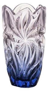 KŘISTÁLOVÁ VÁZA BOHEMIA FLORA BLUE GRADIENT 280 MM