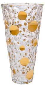 KŘISTÁLOVÁ VÁZA BOHEMIA JIHLAVA LISBOA GOLD 310MM