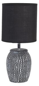 Stolní lampa keramická černá šedá 36 cm (Clayre & Eef)