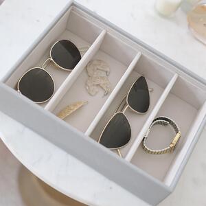 Box na sluneční brýle Stackers Pebble Grey Classic Glasses/Accessory | šedá