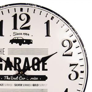 Kovové nástěnné hodiny Garage 40 cm (Clayre & Eef)