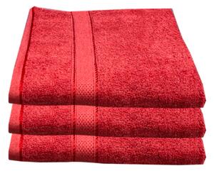 Froté ručník 50x100 Jednobarevný červený