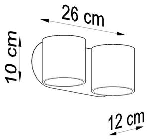 Sollux SL.0660 - Nástěnné bodové svítidlo ORBIS 2xG9/40W/230V černá