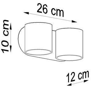 Sollux SL.0661 - Nástěnné bodové svítidlo ORBIS 2xG9/40W/230V šedá
