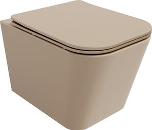 Mexen Teo záchodová mísa Rimless s pomalu padajícím sedátkem slim, duroplast, cappuccino mat - 30854064