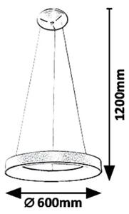 Rabalux - LED Lustr na lanku CARMELLA LED/50W/230V pr. 60 cm