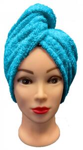 Rychleschnoucí froté Turban na vlasy tyrkysový TiaHome