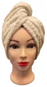 Rychleschnoucí froté Turban na vlasy béžový TiaHome