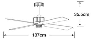 Lucci air 213171 - LED Stropní ventilátor NEWPORT dřevo/bílá/béžová + DO