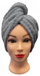 Rychleschnoucí froté Turban na vlasy šedý TiaHome