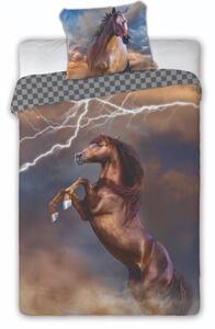 Povlečení bavlněné Deluxe 3D Koně 200x140cm+90x70cm Faro