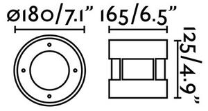 FARO 70589 - LED Venkovní nájezdové svítidlo SURIA-12 LED/12W/230V IK08 IP67
