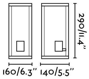 FARO 70773 - Venkovní nástěnné svítidlo NALA 1xE27/15W/230V IP54