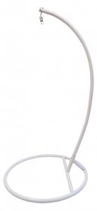 Závěsné křeslo AMBROSIA béžová + stojan ERIS bílá IWH-10190002 + IWH-10260001