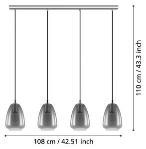Eglo 98616 - Lustr na lanku ALOBRASE 4xE27/40W/230V