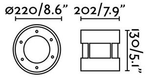 FARO 70587 - LED Venkovní nájezdové svítidlo SURIA-24 LED/24W/230V IK08 IP67