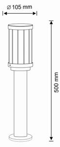 Venkovní lampa FIORD 1xE27/10W/230V IP44