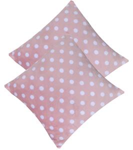 Numberoplus Mikroplyšový povlak na polštář 40x40 - Růžové puntíky