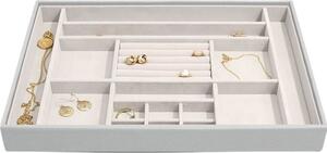 Krabička na šperky Stackers se 16 přihrádkami supersize kamenná šeď