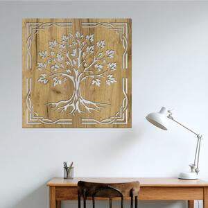 Dřevěný strom PŘEDKŮ | Rozměry (cm): 40x40 | Zvolte barvu dekoru: Dub zlatý