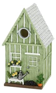 Ptačí budka House, 25x14x13,5 cm, polyresin, zelená