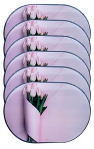 Numberoplus Podložky na stůl - Tulipán růžová ( 6 ks v balení )