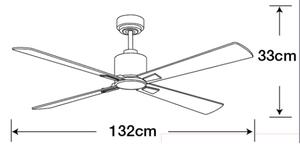 Lucci Air 210520 - Stropní ventilátor AIRFUSION CLIMATE dřevo/matný chrom + DO
