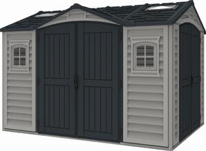 Zahradní plastový domek Apex Pro 10.5'x8', 7,6 m² - šedý/antracit + podlahová konstrukce DURAMAX 40116