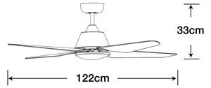 Lucci Air 212998 - LED Stropní ventilátor ARIA LED/18W/230V černá + DO