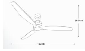 Lucci air 210507 - Stropní ventilátor AIRFUSION AKMANI pavlovnie/černá + DO